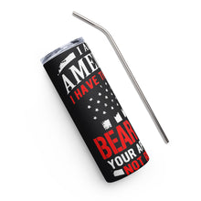 Load image into Gallery viewer, I Have The Right To Bear Arms Black Tumbler Mug