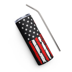 I Stand for The Flag Black Tumbler Cup