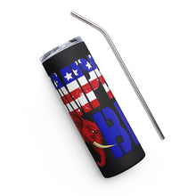 Load image into Gallery viewer, Red White and Blue Impeach Biden Black Tumbler Cup