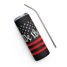 Load image into Gallery viewer, U.S.A. Flag We The People Black Tumbler Cup
