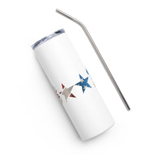 Load image into Gallery viewer, American Flag 1776 White Tumbler Cup