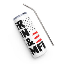 Load image into Gallery viewer, Beer Bacon Guns &amp; Freedom White Tumbler Cup