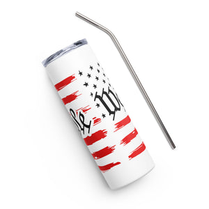 U.S.A. Flag We The People White Tumbler Cup