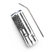 Load image into Gallery viewer, American Flag Rifles White Tumbler Cup