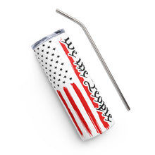 Load image into Gallery viewer, American Flag We The People White Tumbler Cup