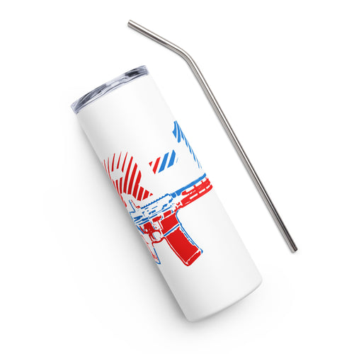 AR15 Gun White Tumbler Cup