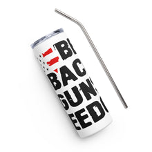 Load image into Gallery viewer, Beer Bacon Guns &amp; Freedom White Tumbler Cup