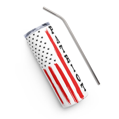 Patriot American Flag White Tumbler Cup