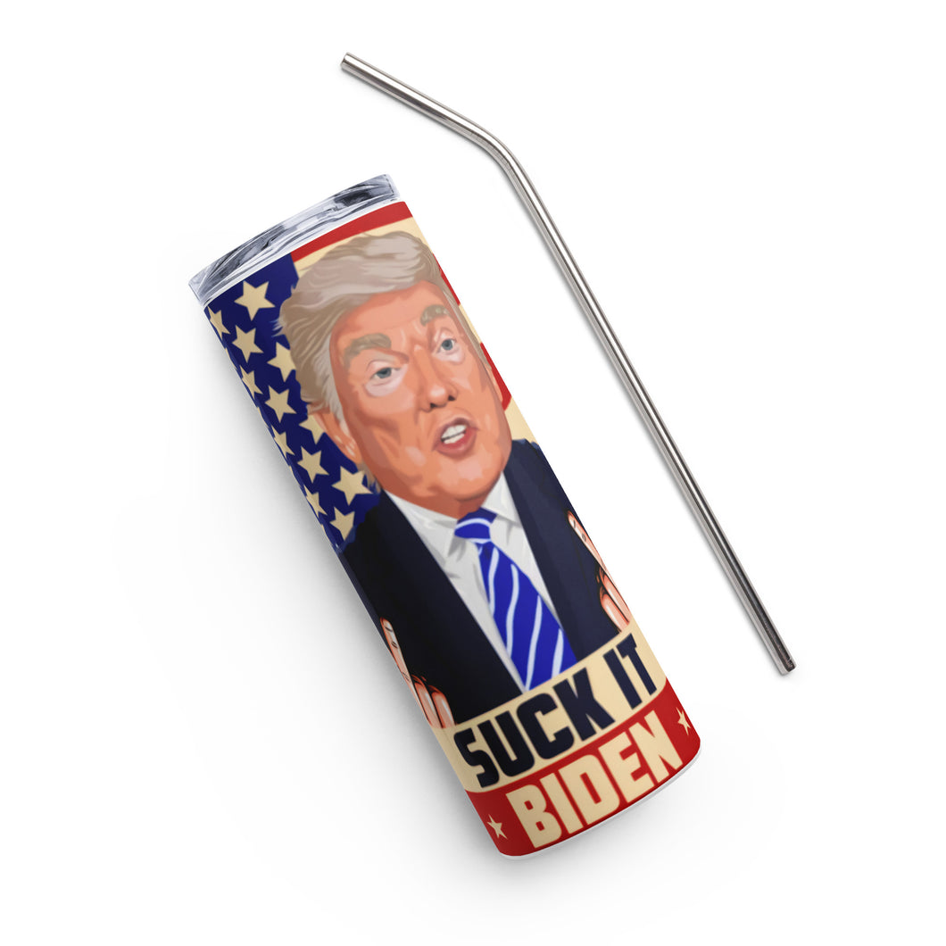 Suck It Biden White Tumbler Cup