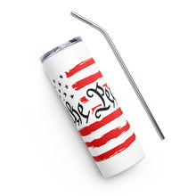 Load image into Gallery viewer, U.S.A. Flag We The People White Tumbler Cup