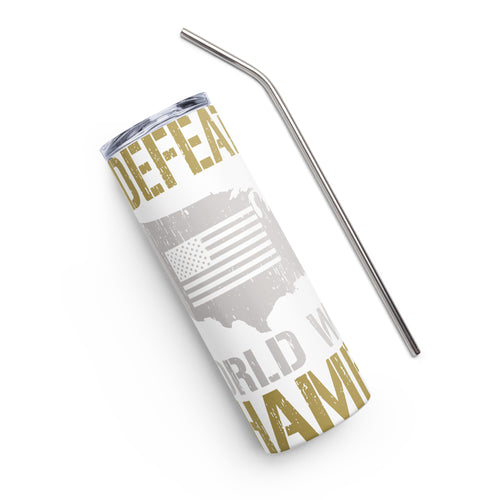 Undefeated World War Champs White Tumbler Cup