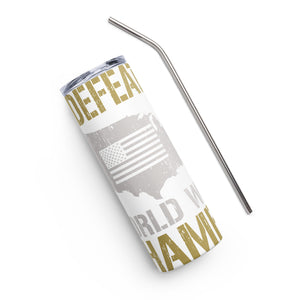 Undefeated World War Champs White Tumbler Cup