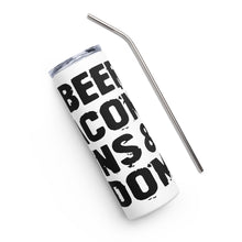 Load image into Gallery viewer, Beer Bacon Guns &amp; Freedom White Tumbler Cup