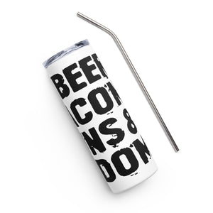 Beer Bacon Guns & Freedom White Tumbler Cup