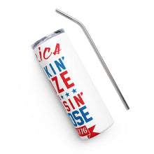 Load image into Gallery viewer, Merica Refusin to Lose White Tumbler Cup