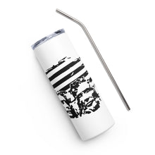 Load image into Gallery viewer, Black Mount Rushmore with Flag White Tumbler Cup