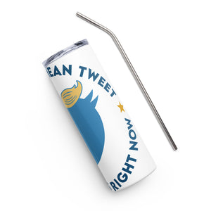 Trump Twitter White Tumbler Cup