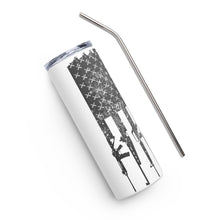 Load image into Gallery viewer, American Flag Rifles White Tumbler Cup