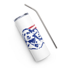 Load image into Gallery viewer, Red White and Blue Mount Rushmore with Flag White Tumbler Cup