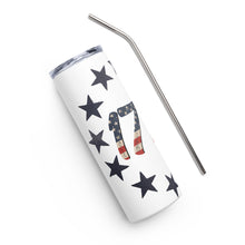 Load image into Gallery viewer, Red White and Blue 1776 White Tumbler Cup