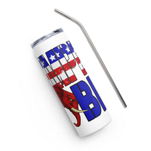 Load image into Gallery viewer, Red White and Blue Impeach Biden White Tumbler Cup