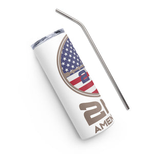 Second Amendment White Tumbler Cup