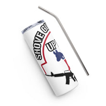 Load image into Gallery viewer, Shove Your Gun Control White Tumbler Cup