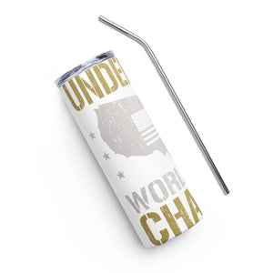 Undefeated World War Champs White Tumbler Cup