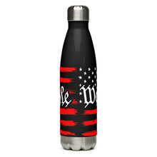 Load image into Gallery viewer, U.S.A. Flag We The People Black Tumbler Bottle