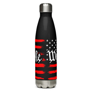 U.S.A. Flag We The People Black Tumbler Bottle