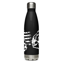 Load image into Gallery viewer, White Mount Rushmore with Flag Black Tumbler Bottle