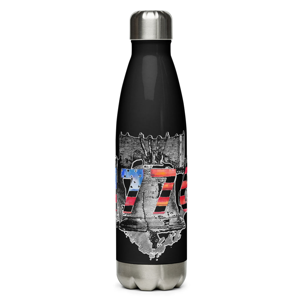 1776 Liberty Bell Black Tumbler Bottle