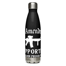 Load image into Gallery viewer, 2nd Amendment Supporter Black Tumbler Bottle