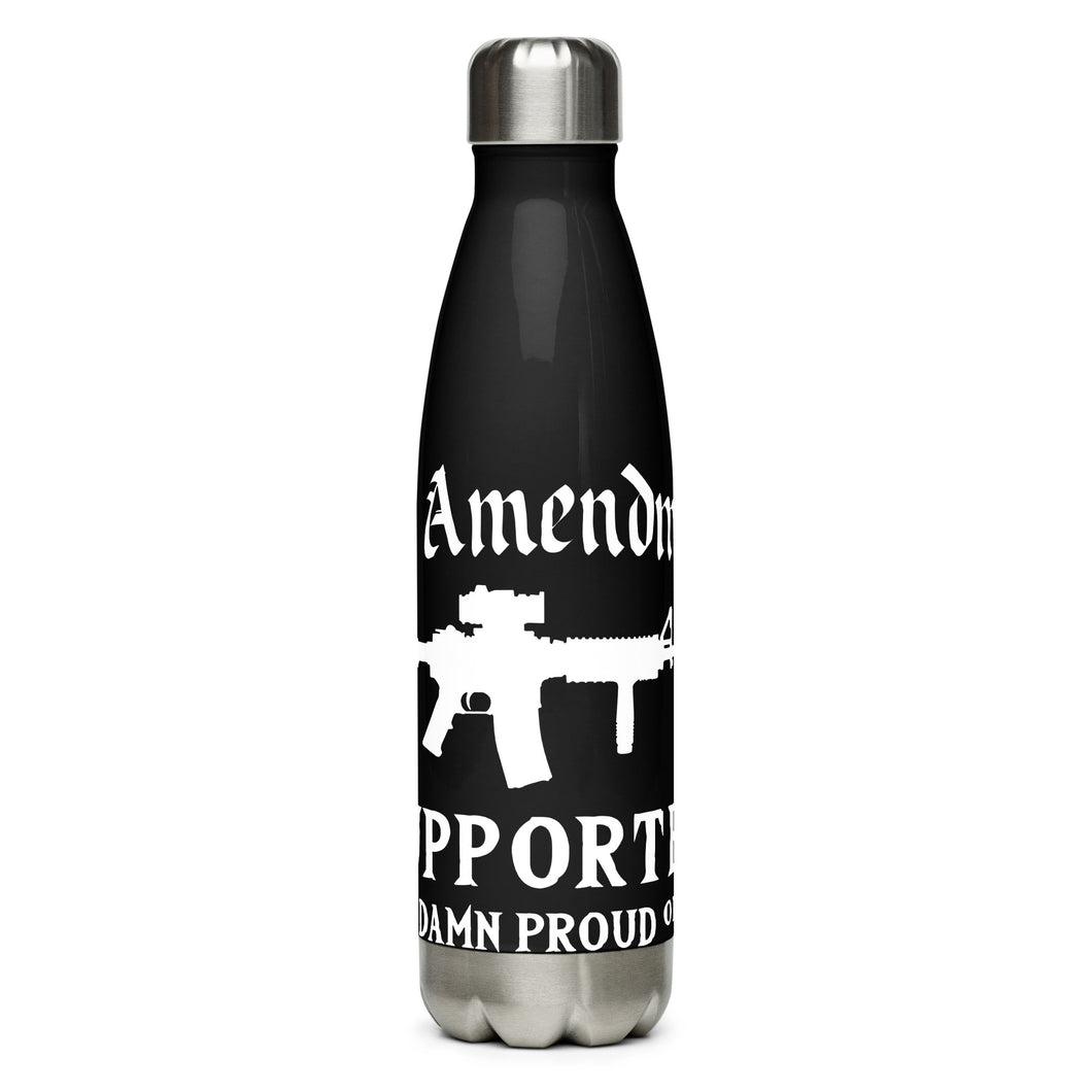 2nd Amendment Supporter Black Tumbler Bottle