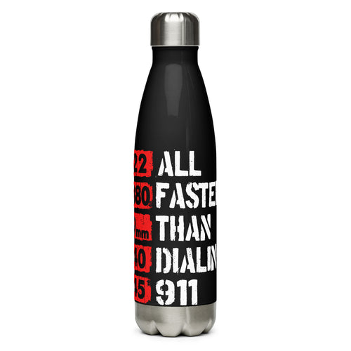 All Faster Than 911 Black Tumbler Bottle