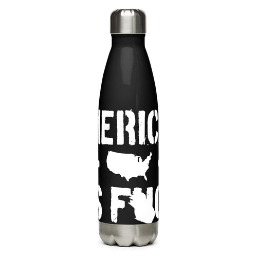 American as F*** Black Tumbler Bottle