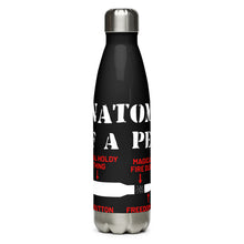 Load image into Gallery viewer, Anatomy of a Pew Black Tumbler Bottle