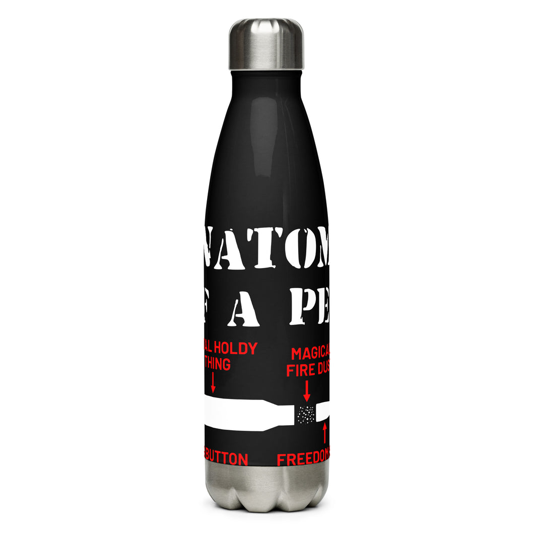 Anatomy of a Pew Black Tumbler Bottle