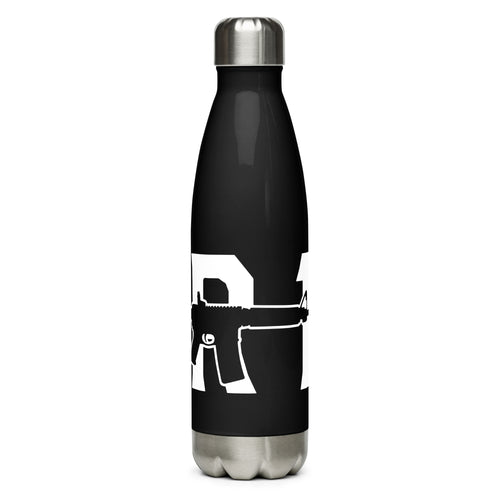 Black & White AR15 Gun Black Tumbler Bottle
