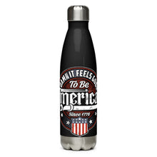 Load image into Gallery viewer, Damn it Feels Good to be American Black Tumbler Bottle