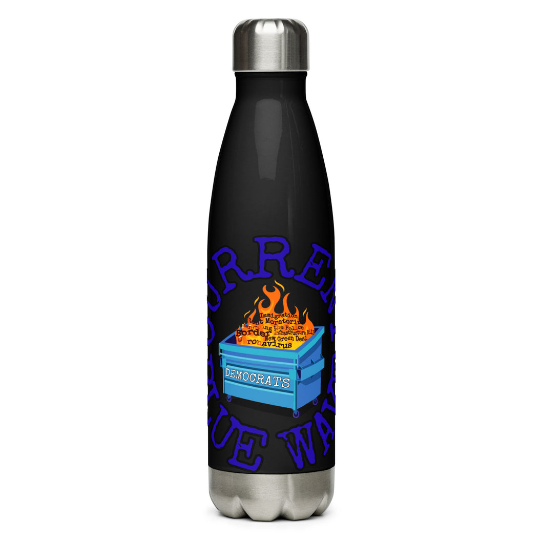 Democrat Dumpster Fire Black Tumbler Bottle