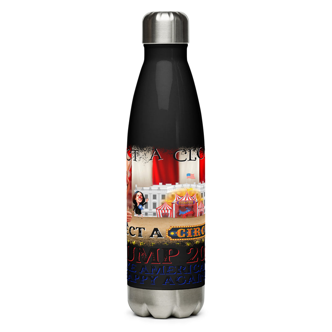 Elect A Clown Black Tumbler Bottle