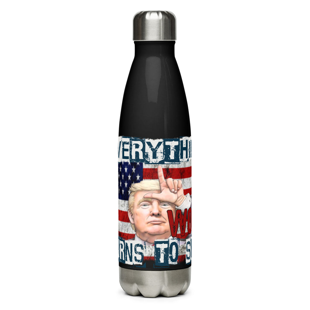 Everything Woke Black Tumbler Bottle