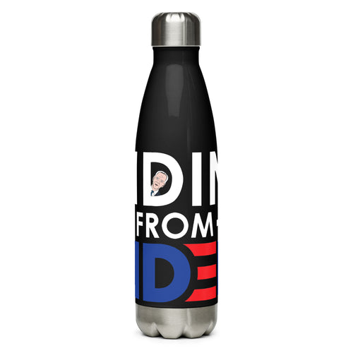Hidin From Biden Black Tumbler Bottle