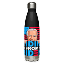 Load image into Gallery viewer, Hidin&#39; From Biden Black Tumbler Bottle