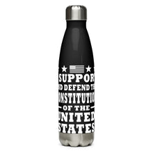 Load image into Gallery viewer, I Support and Defend The Constitution Black Tumbler Bottle