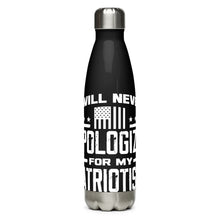 Load image into Gallery viewer, I Will NEVER Apologize Black Tumbler Bottle