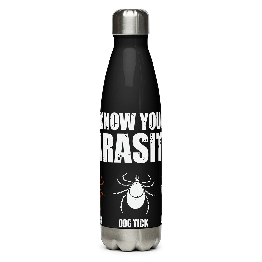 Know Your Parasites Black Tumbler Bottle