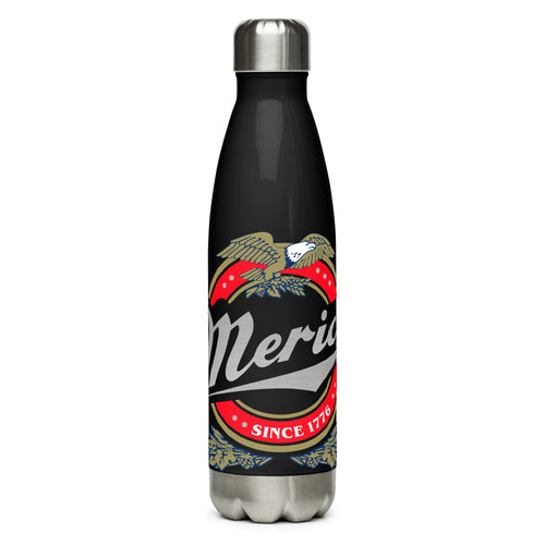 Merica Beer Black Tumbler Bottle