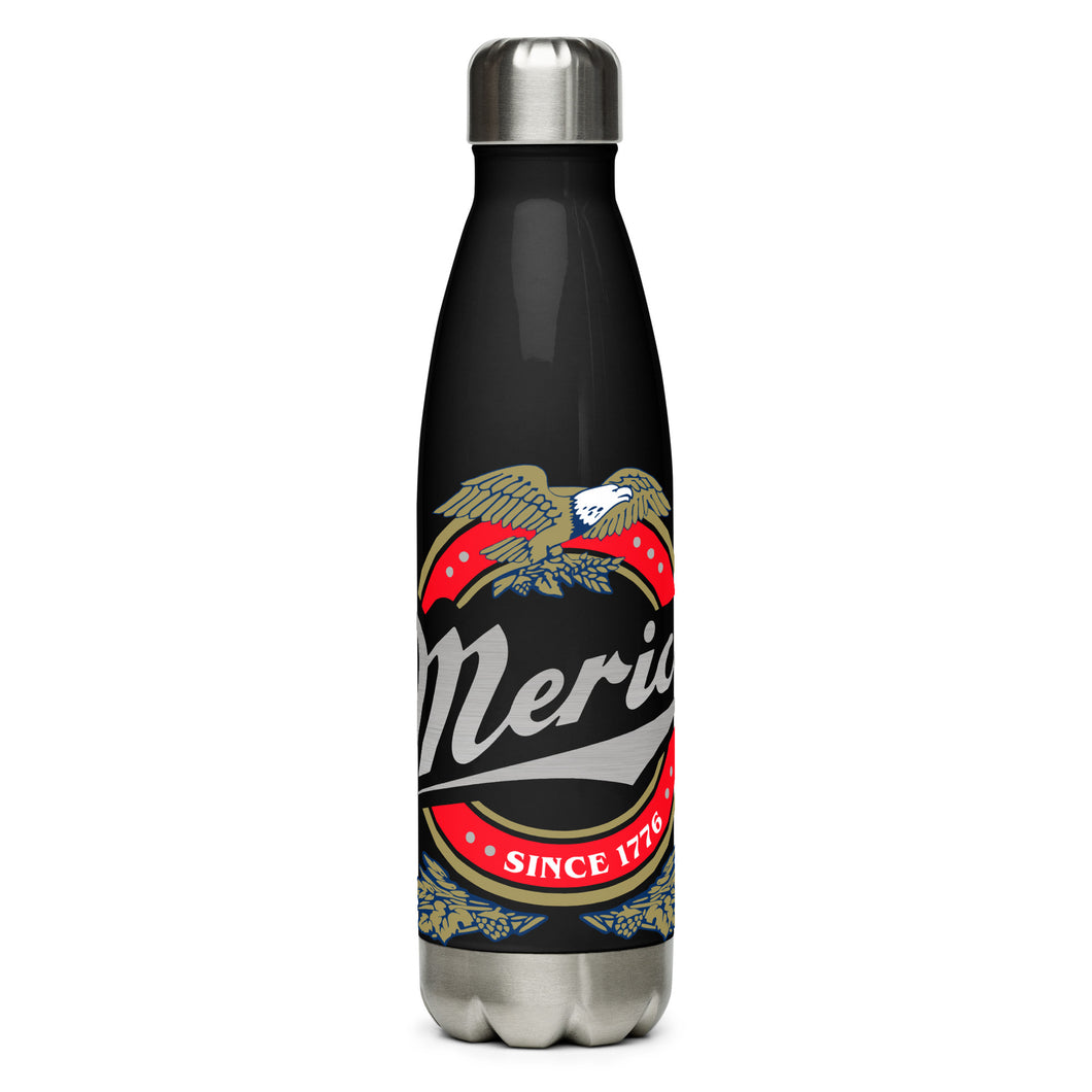 Merica Beer Black Tumbler Bottle